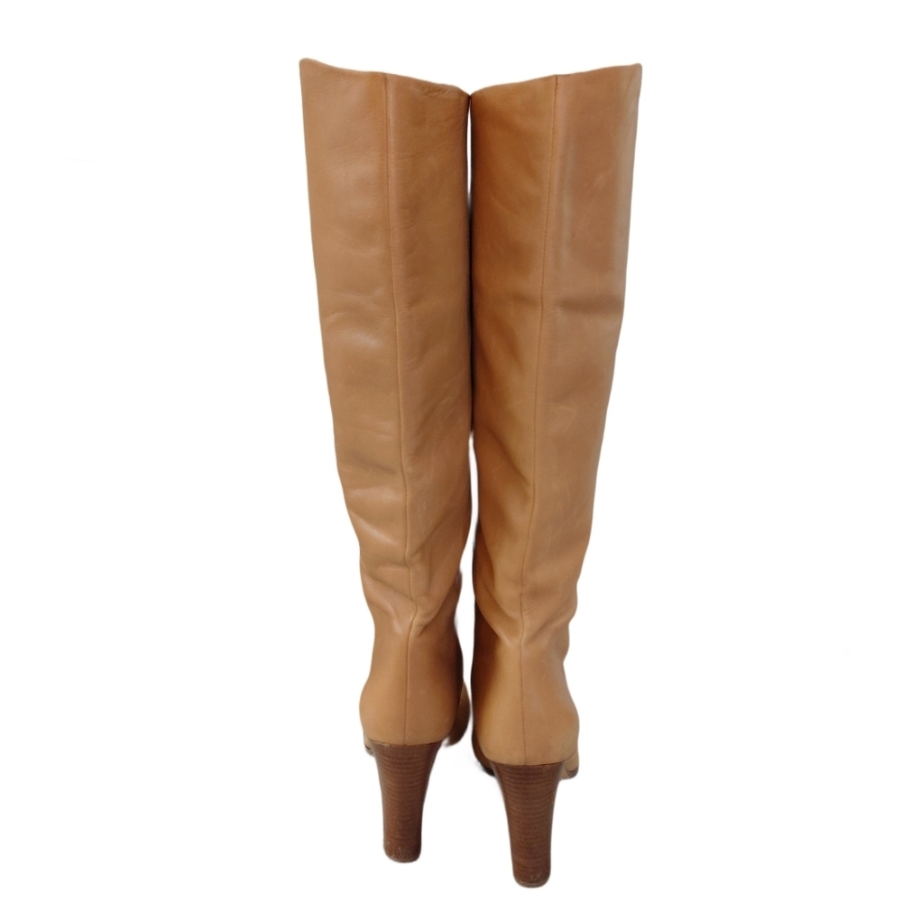 Ann Taylor Camel Knee High Boots Women's Size 7 5an Pull On Heeled Boots - Picture 6 of 15